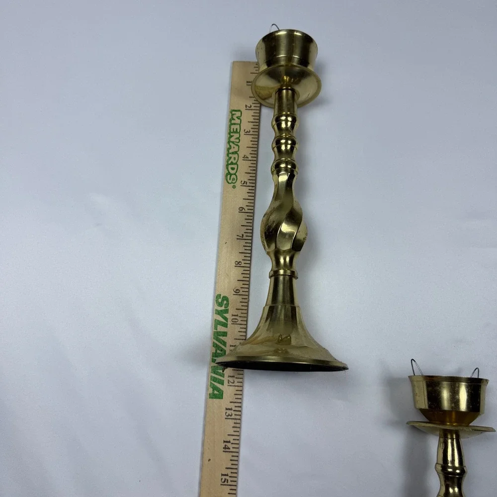 Vintage Brass Candlesticks Pair‎ 11.5